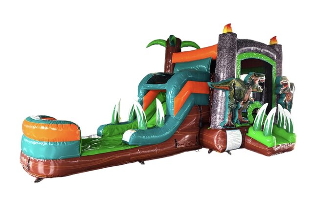 Dino Dive  bounce house slide combo