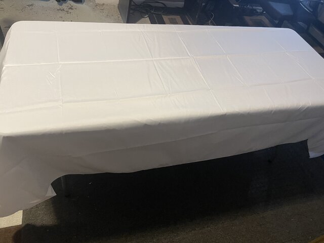 60x102 white table linen 6 foot tables