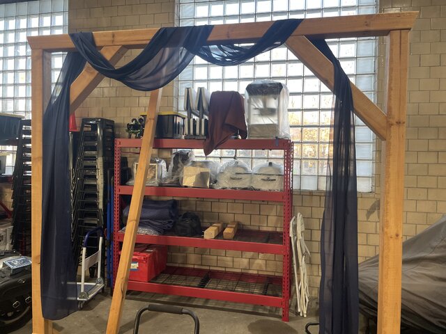 Navy blue wedding arch drape 29inx20feet