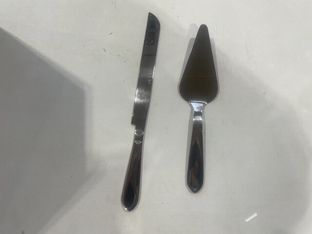 stainless steel cake cutting set