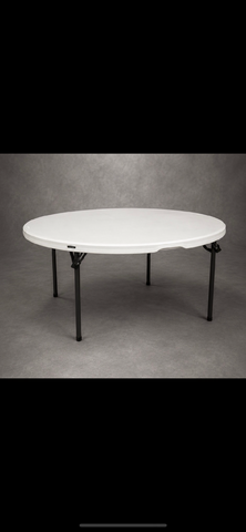 plastic round table 60in