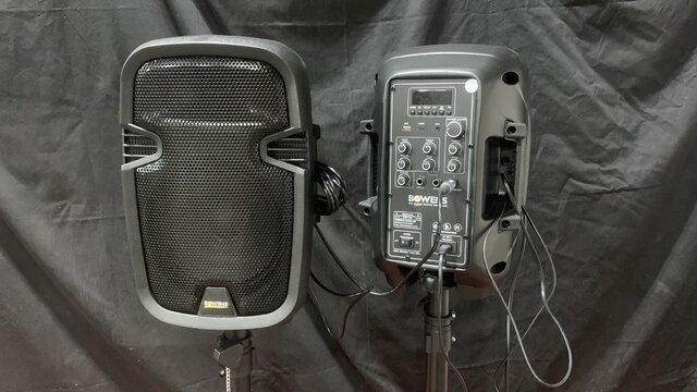 pa system with microphone 8inch speakers