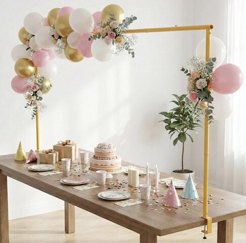 table top balloon arch fits 6 foot and 8 foot tables
