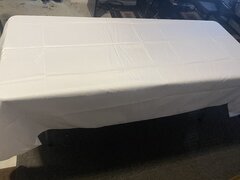 60x102 white table linen 6 foot tables