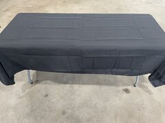 60x102 black table linen 6 foot tables
