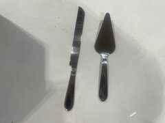 stainless steel cake cutting set
