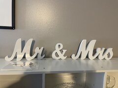 6 in tall mr and mrs sign