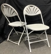 White Fan Back Chair