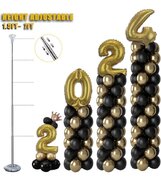 set of 4 balloon column stands 1-1/2-7 feet tall