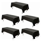 Tablecloth Black 8' disposable