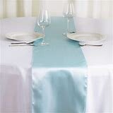 Table Runner Blue Satin