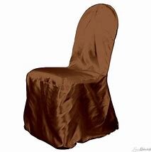 Chair cover Hotel brown satin