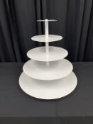 Cupcake stand white round tiered