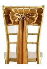 Chair Sash Gold Satin