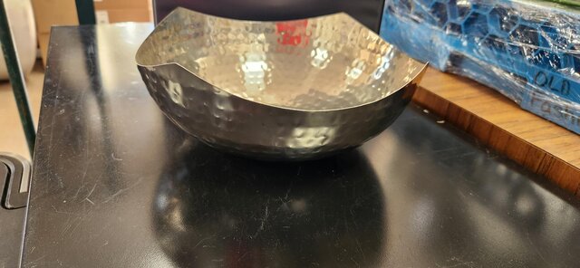 Bowl, Stainless Hammered large
