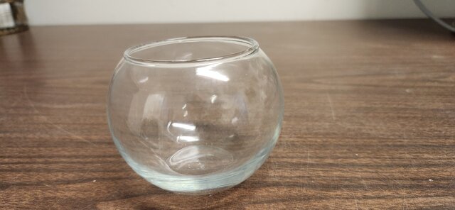 Votive round clear glass