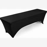 Tablecloth 6' black spandex