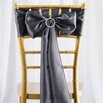 Chair Sash Black satin