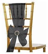 Chair Sash, Black organza