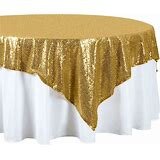 Gold Sequin Tablecloth 72