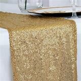 Table Runner Gold Sequin 12