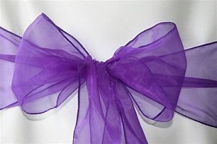 Chair Sash Purple Organza