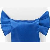 Chair sash royal blue satin