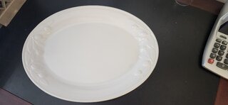 Serving Tray white oval 18