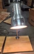 Heat Lamp single bulb wood cutting board