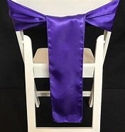 Chair Sash satin purple