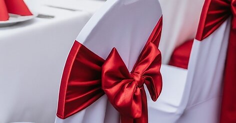 Chair sash Red satin