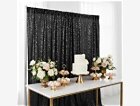 Pipe and Drape Black sequin drapes