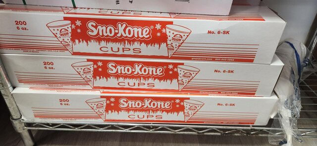 Snow Cone Cup 6 oz box 200