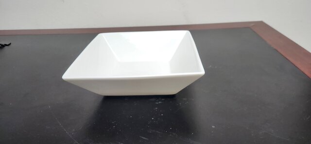 Bowl white china serving square