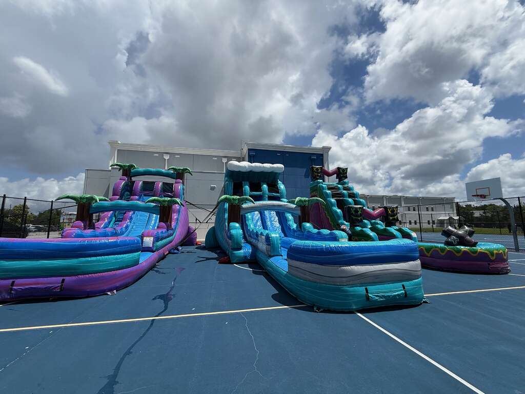 Colorful inflatable water slides available for St. Cloud Florida events