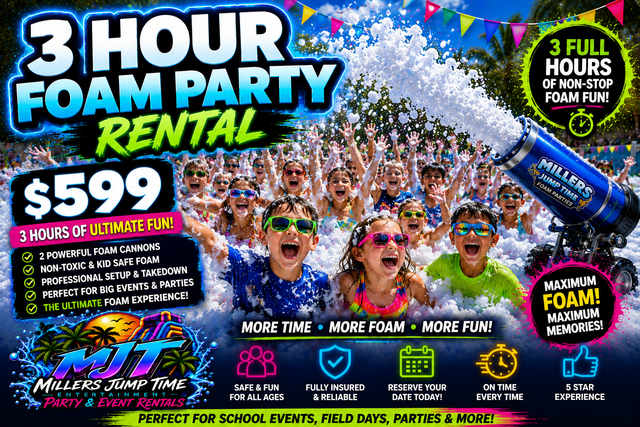 Foam Party Rentals 3 Hours