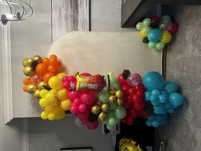 Custom Balloon Garland with Chiara Backdrop