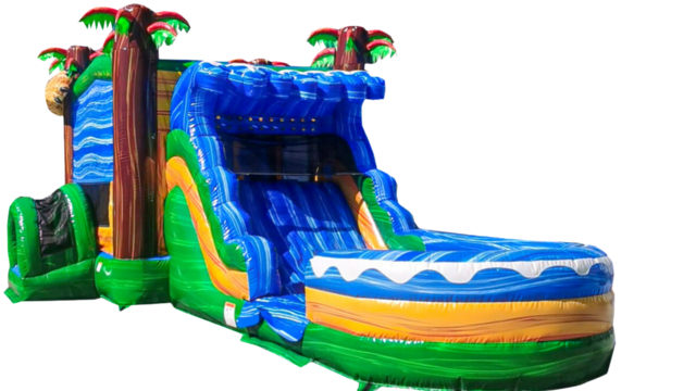 Jungle Bounce House with Slide