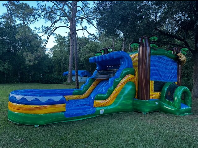 Jungle Bounce House with Slide
