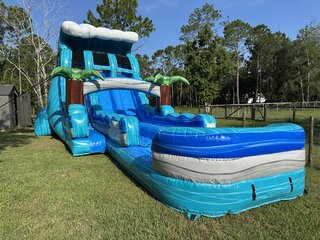 20' Blue Wave Dual Lane Water Slide (2025)