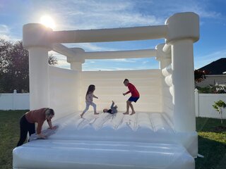 Modern White Bounce House Rental