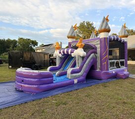 Lightning Bounce House with Slide