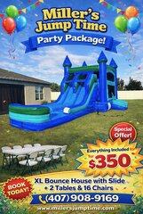 XL Bounce and Slide + Seating Party Package