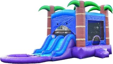 Forest Bounce House with Slides - Wet