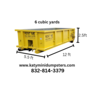 6 cubic yard DIRT ONLY Dumpster