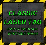 Classic Laser Tag Birthday Party Package upstairs