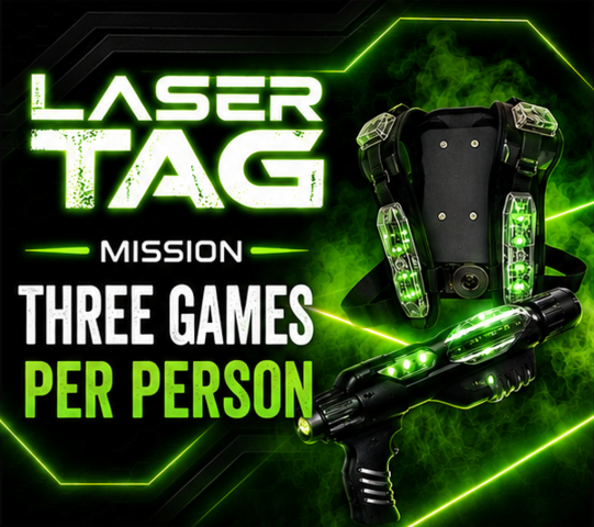 Laser Tag Mission Three Games Per Player