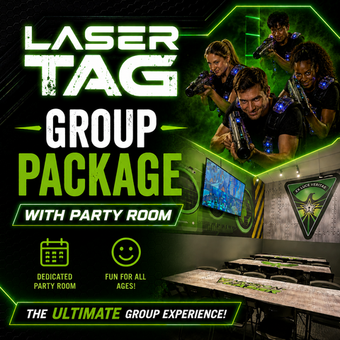 Group Laser Tag Package with Party Room