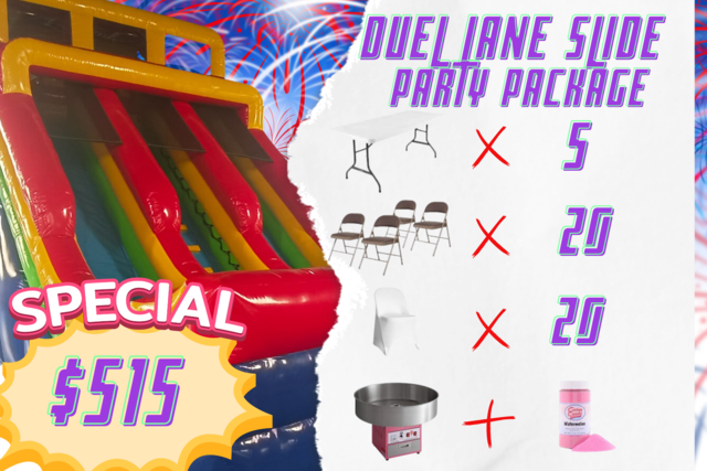 Duel Lane Slide  Party Package #2 (Dry) -CC