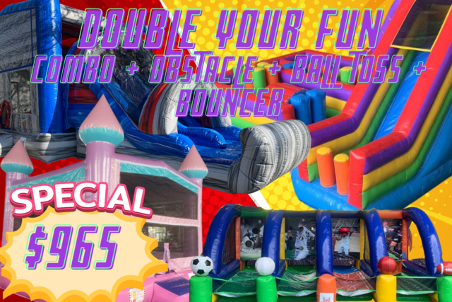 Double Your Fun #11: Dry Combo, Obstacle, Ball Toss, Princess Bouncer